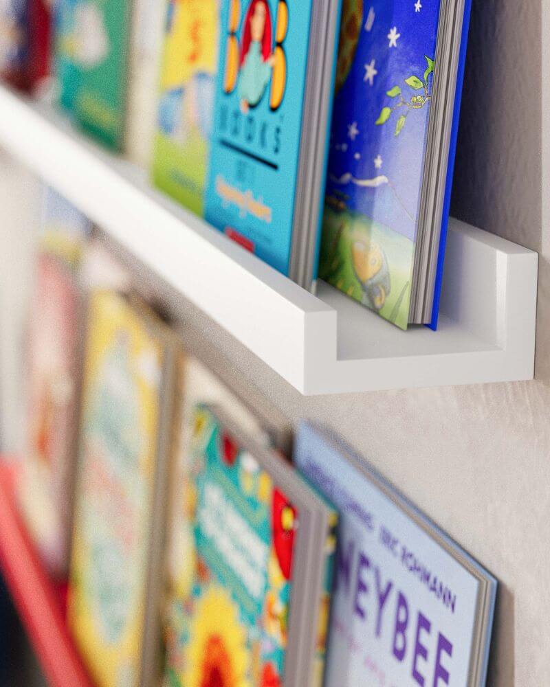 small study room ideas – front-facing bookshelf
