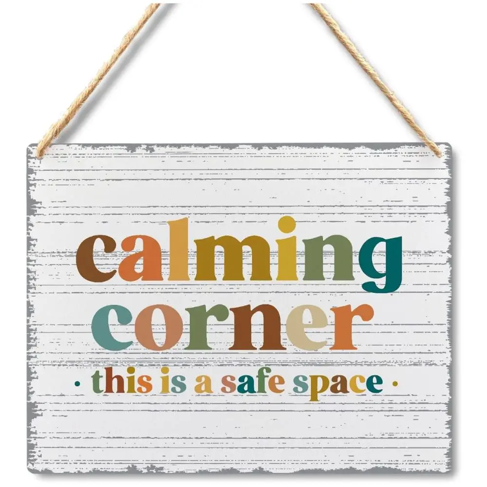 calm corner sign for a calming space