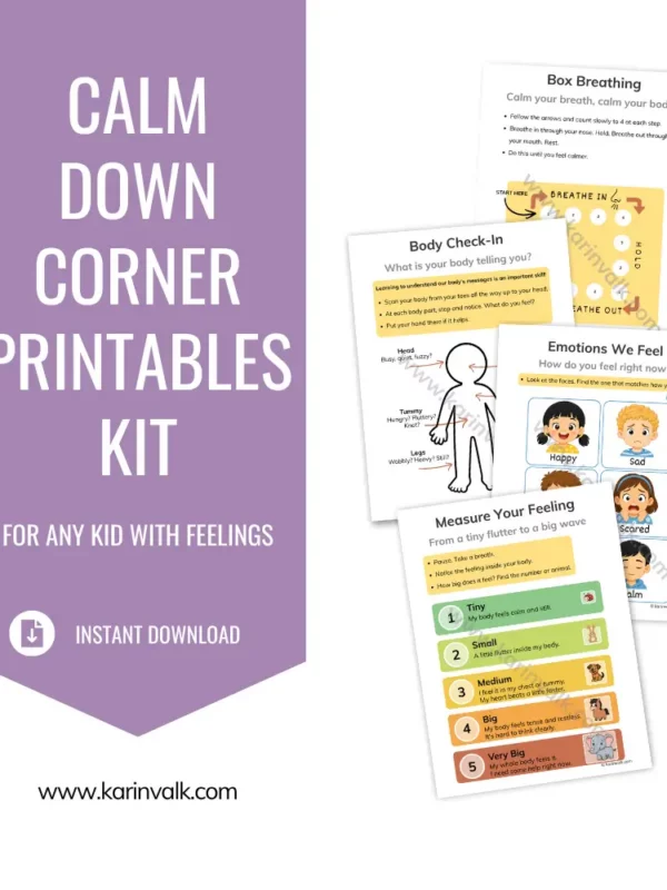 calm down corner printables
