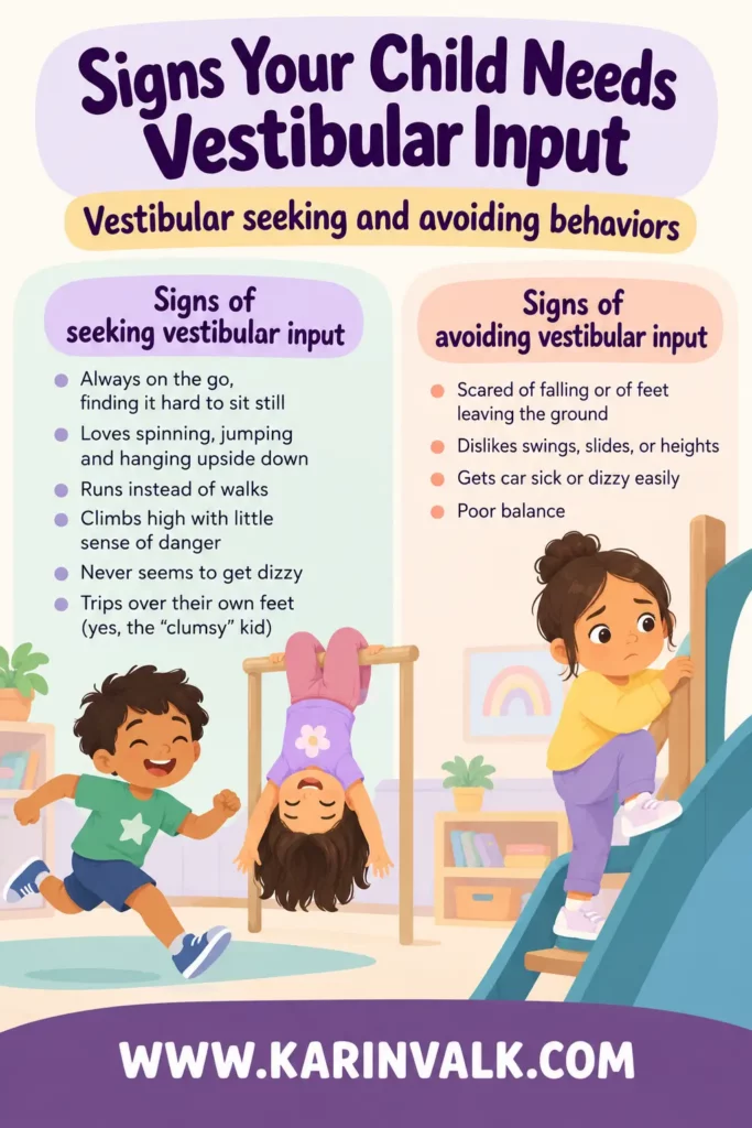 vestibular input activities for kids